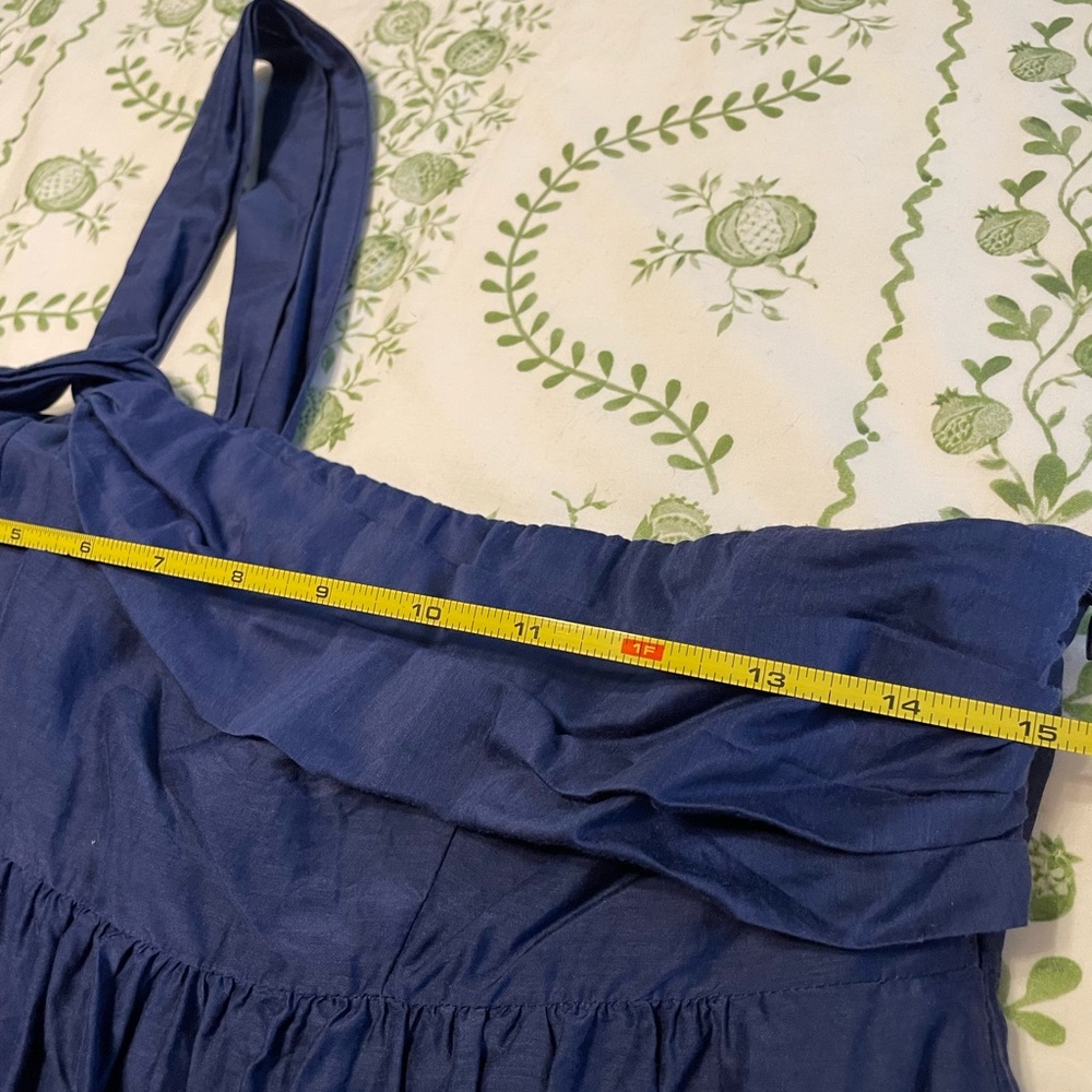 Elegant Blue One-Shoulder Dress - Picture 2 of 8
